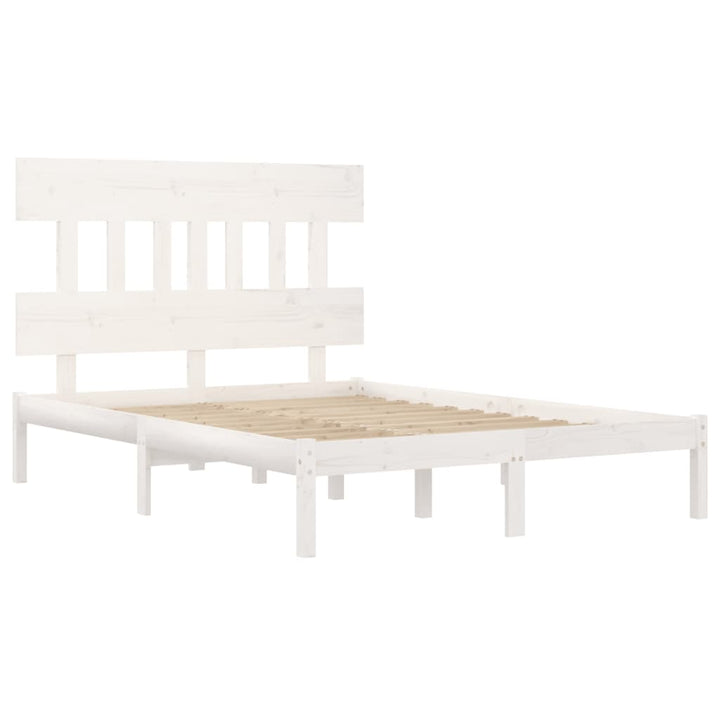 sengeramme 140x190 cm massivt træ hvid