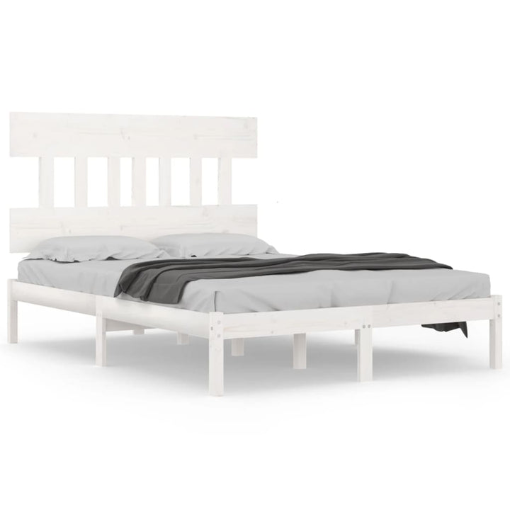 sengeramme 120x200 cm massivt træ hvid