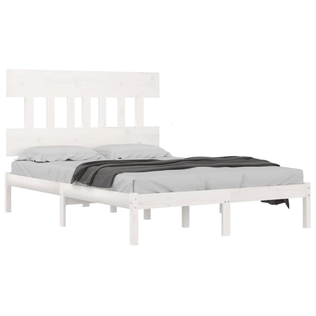 sengeramme 160x200 cm massivt træ hvid