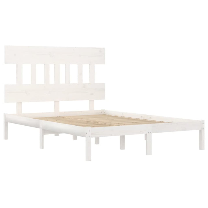 sengeramme 160x200 cm massivt træ hvid