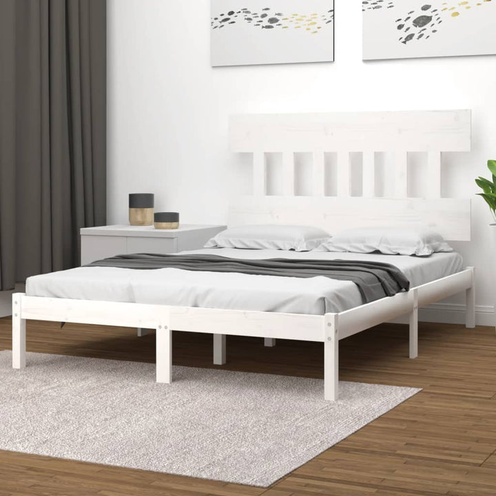 sengeramme 160x200 cm massivt træ hvid