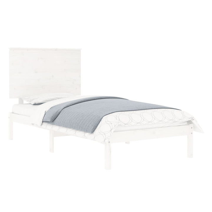 sengeramme uden madras 90x200 cm massivt fyrretræ hvid