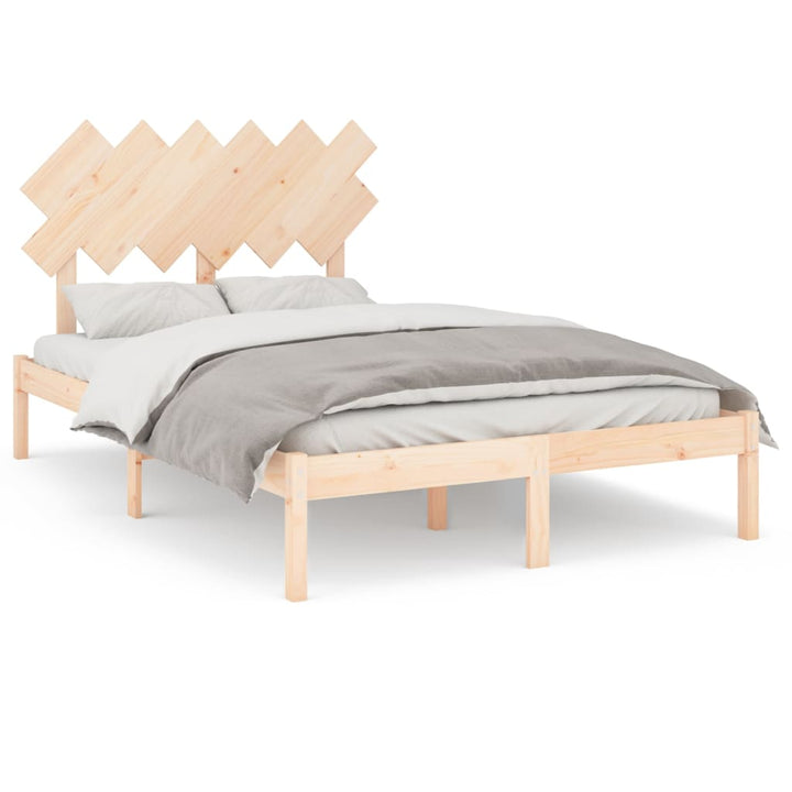 sengeramme 135x190 cm dobbelt massivt træ