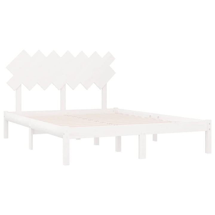 sengeramme 140x190 cm massivt træ hvid