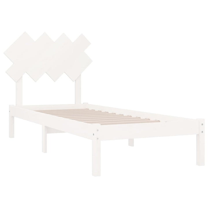 sengeramme 90x200 cm massivt træ hvid