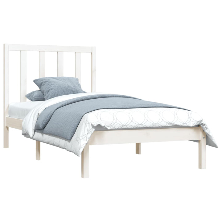 sengeramme 75x190 cm Small Single massivt fyrretræ hvid