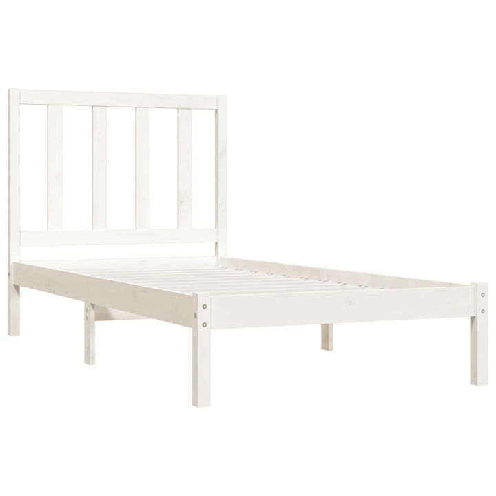 sengeramme 75x190 cm Small Single massivt fyrretræ hvid