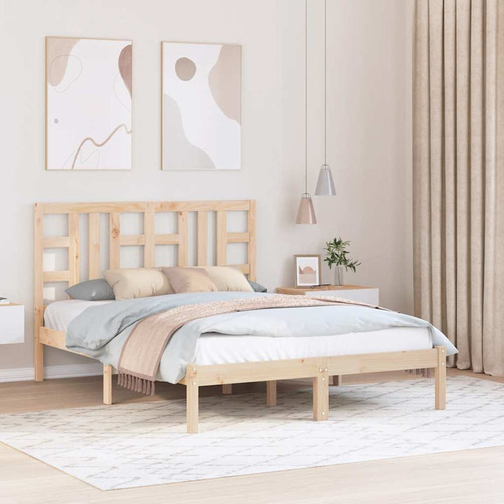 sengeramme 135x190 cm massivt træ