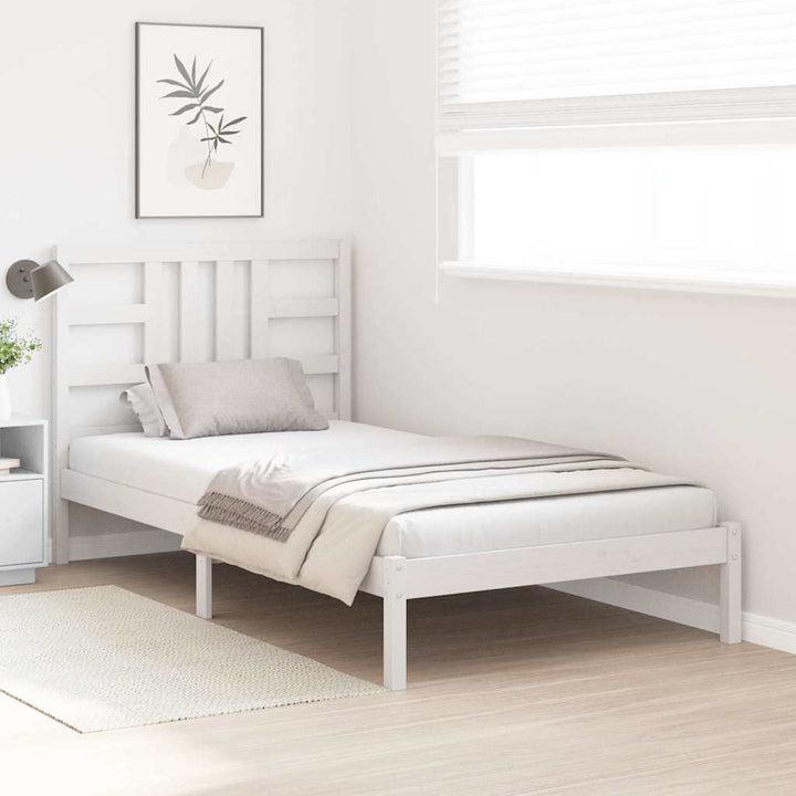 sengeramme 100x200 cm massivt træ hvid