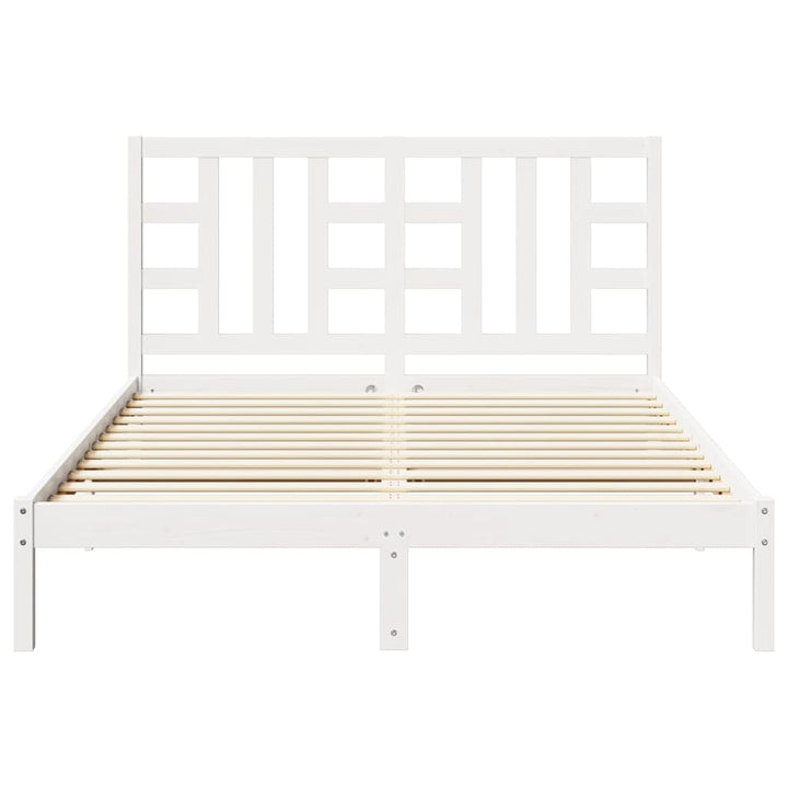 sengeramme 150x200 cm King Size massivt fyrretræ hvid