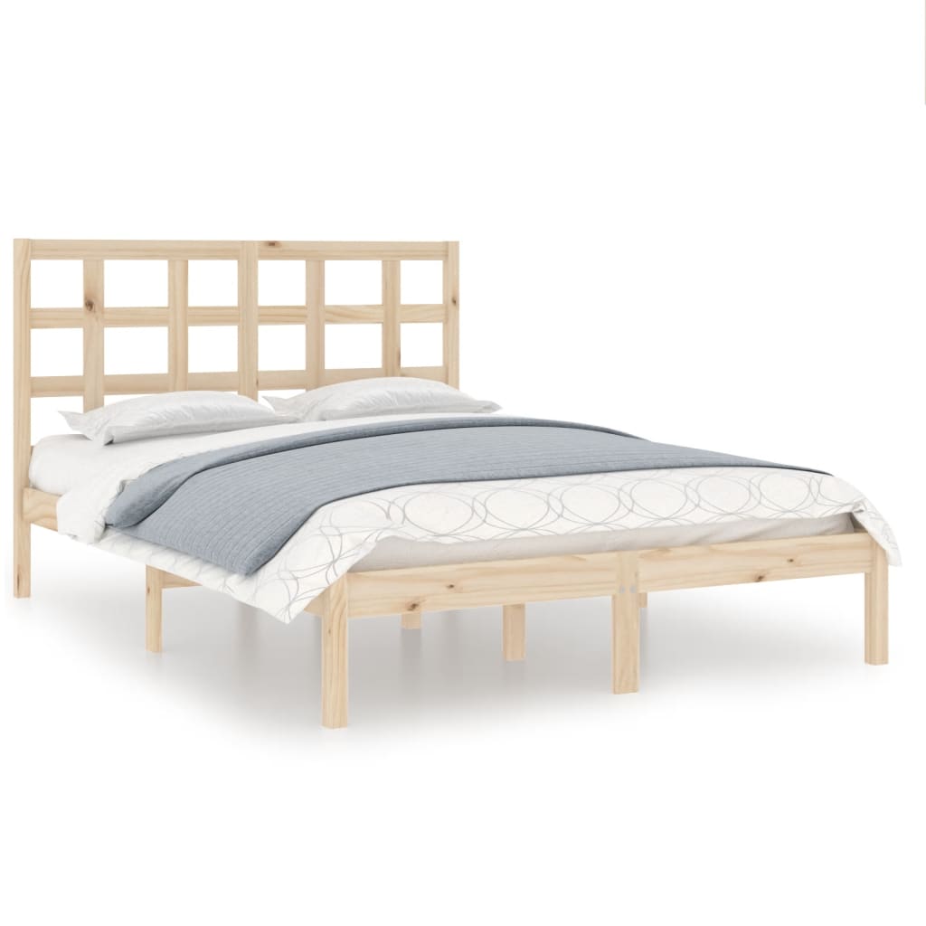 sengeramme 135x190 cm massivt træ
