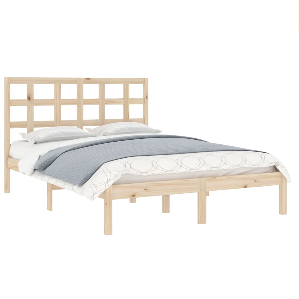 sengeramme 135x190 cm massivt træ
