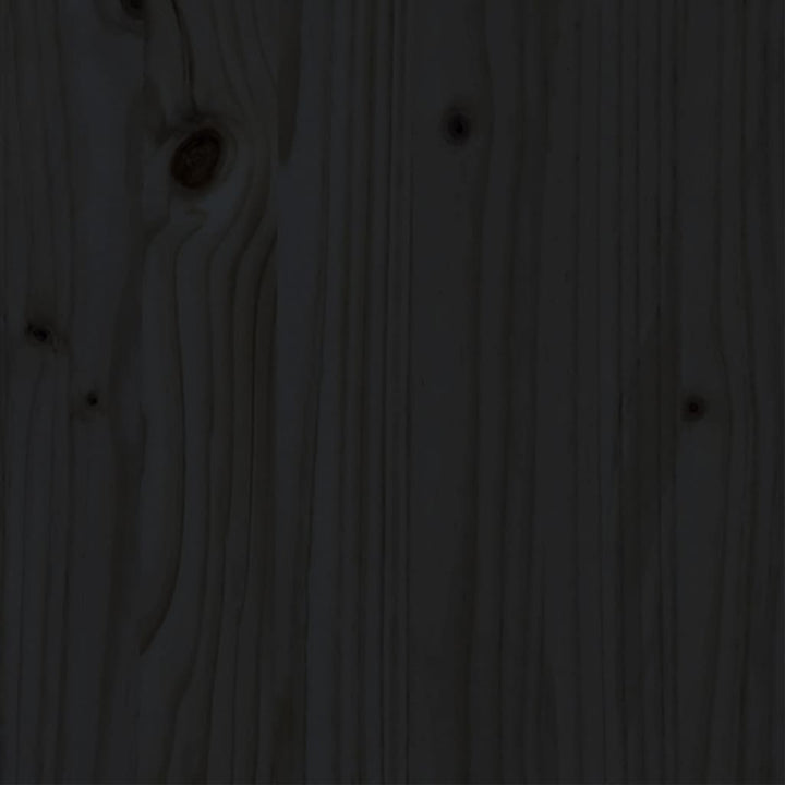 sengeramme 140x190 cm massivt træ sort