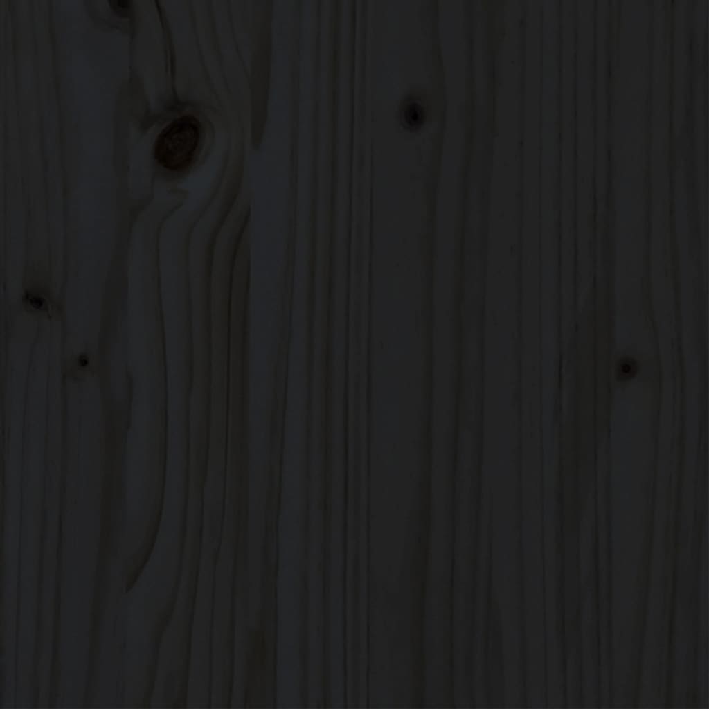 sengeramme 200x200 cm massivt træ sort