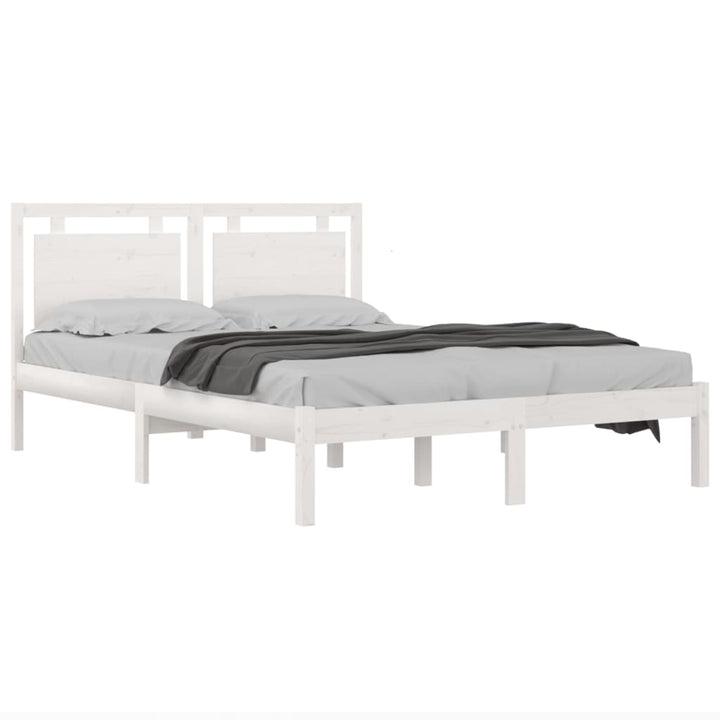 sengeramme 120x200 cm massivt træ hvid