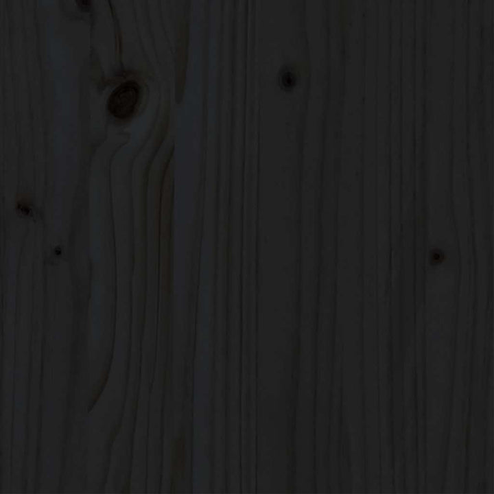 sengeramme 140x190 cm massivt fyrretræ sort