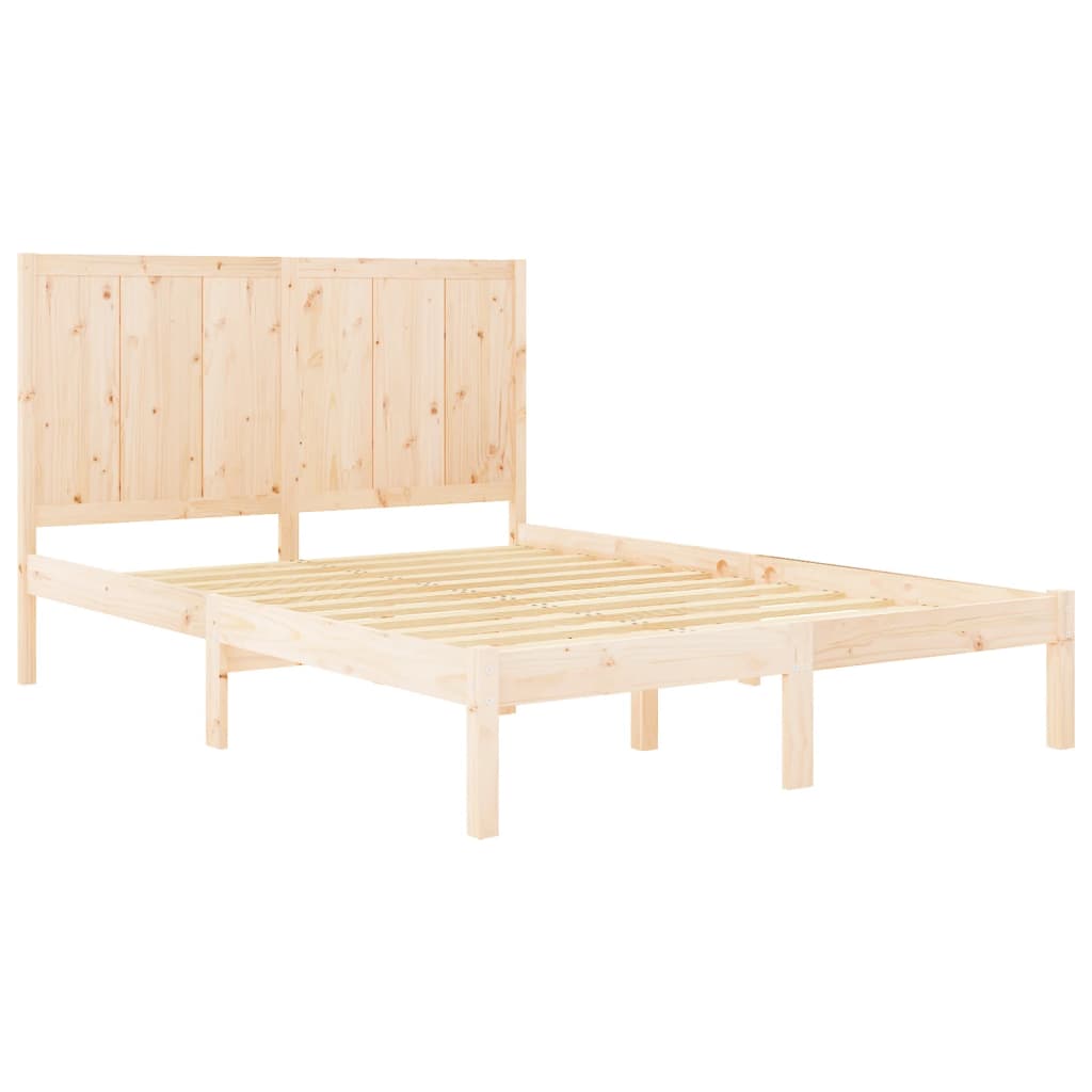 sengeramme uden madras 120x200 cm massivt fyrretræ