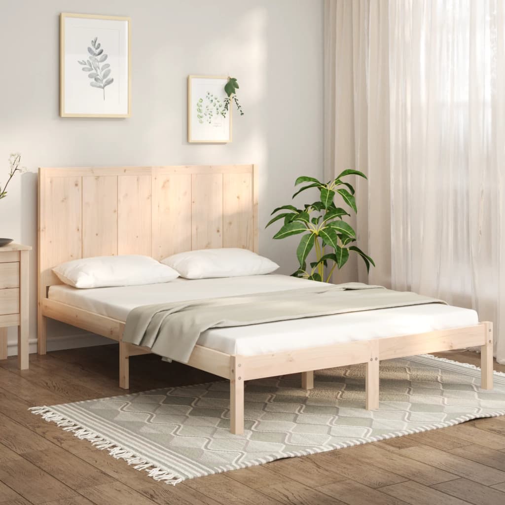 sengeramme uden madras 120x200 cm massivt fyrretræ