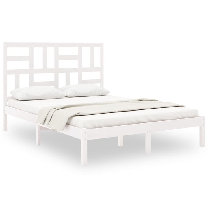 sengeramme 120x200 cm massivt træ hvid