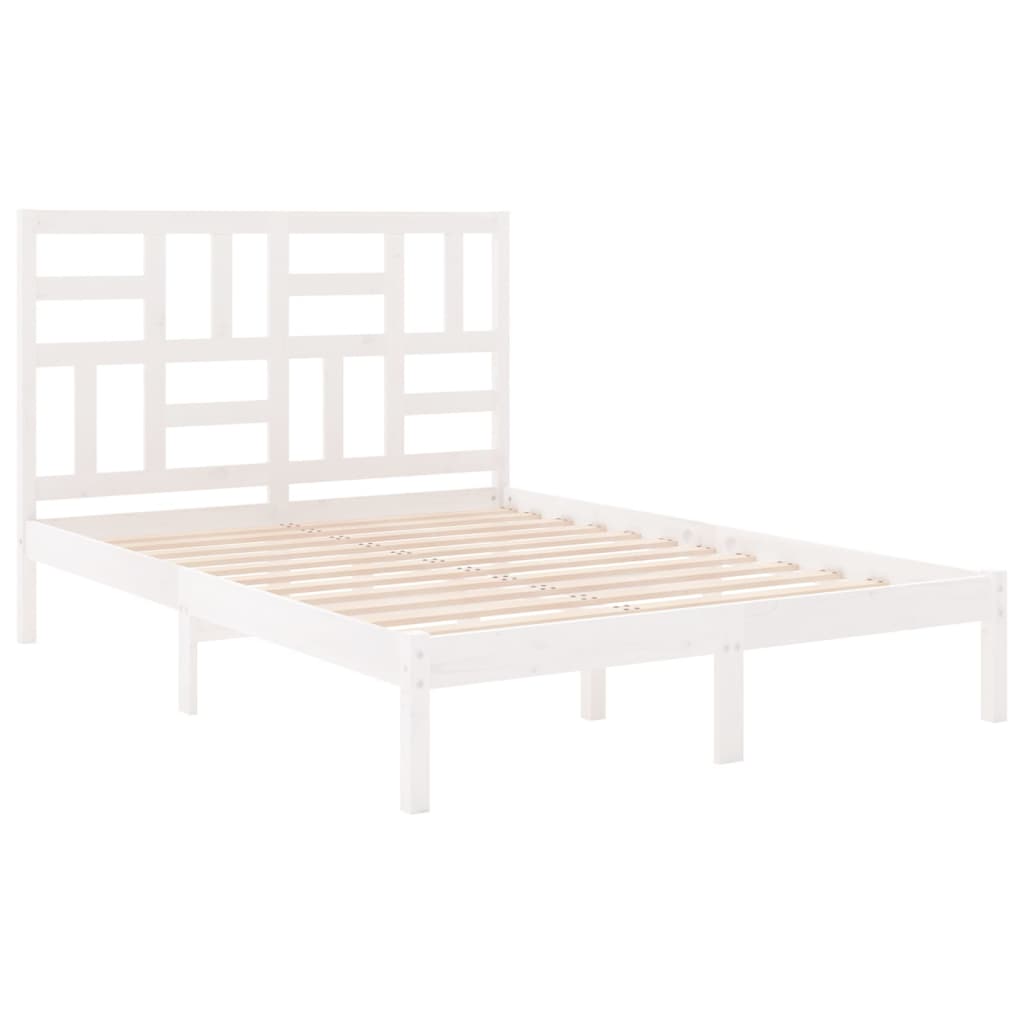 sengeramme 120x200 cm massivt træ hvid