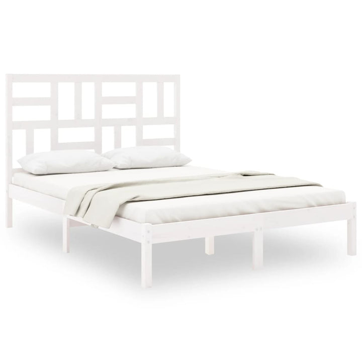 sengeramme 160x200 cm massivt træ hvid