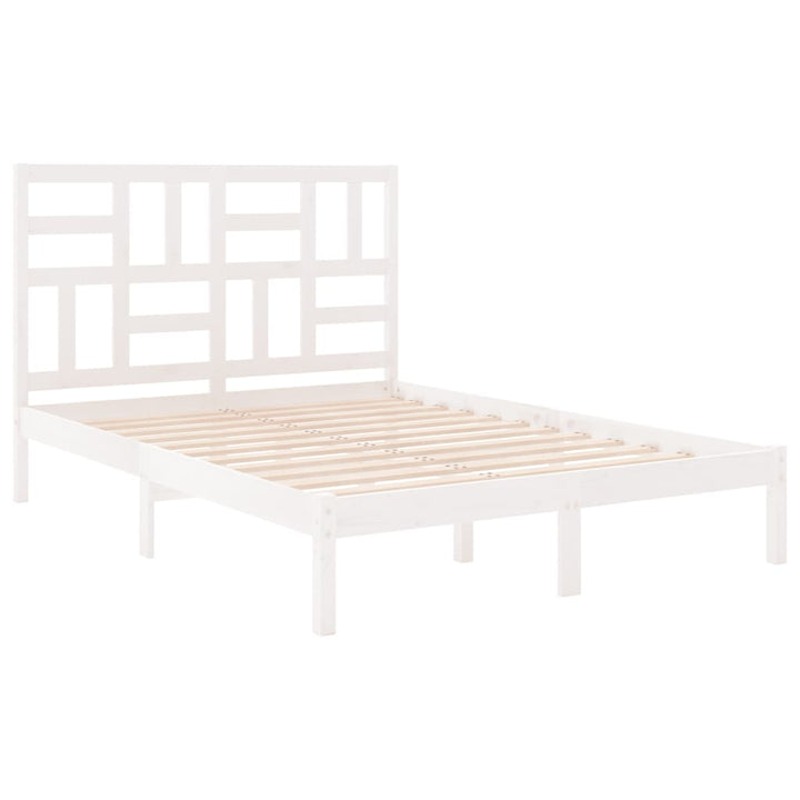 sengeramme 160x200 cm massivt træ hvid