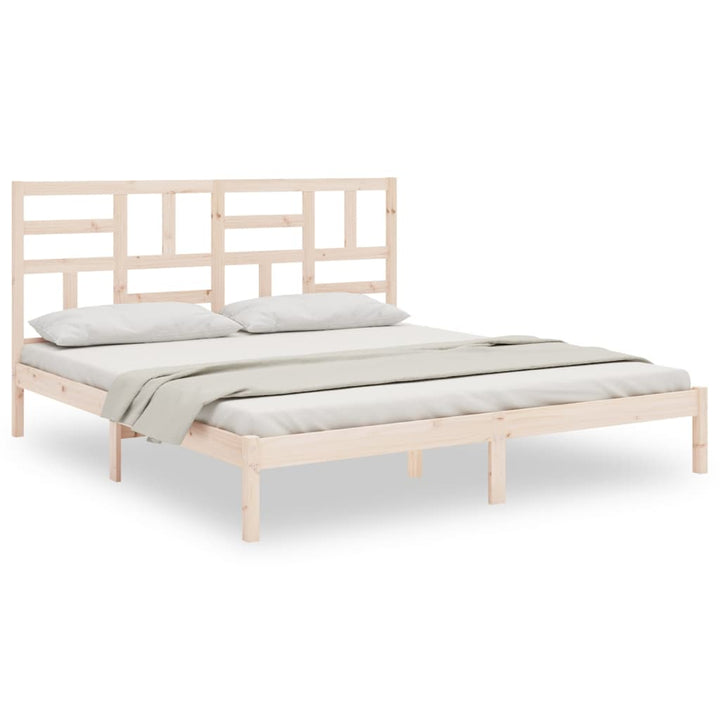 sengeramme uden madras 200x200 cm massivt træ