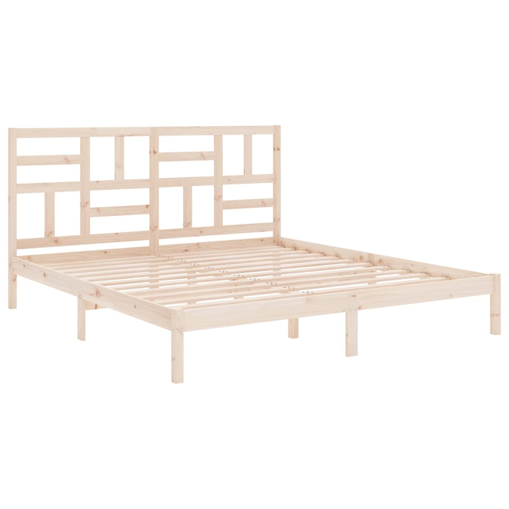 sengeramme uden madras 200x200 cm massivt træ
