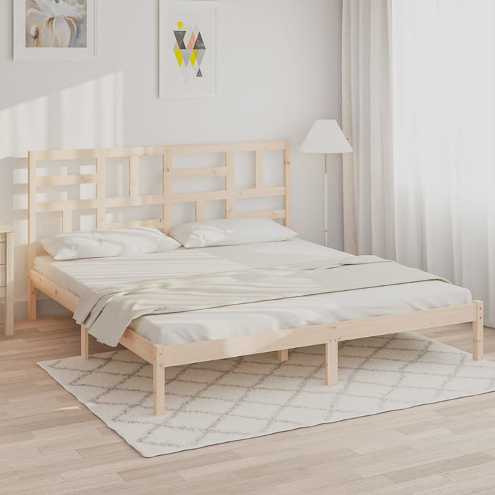 sengeramme uden madras 200x200 cm massivt træ