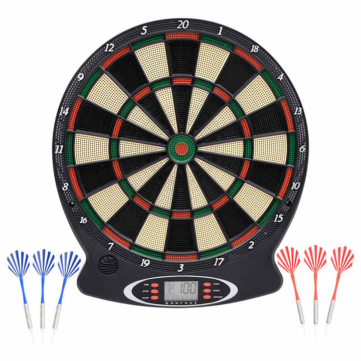 elektronisk dartskive med dartpile polypropylen sort