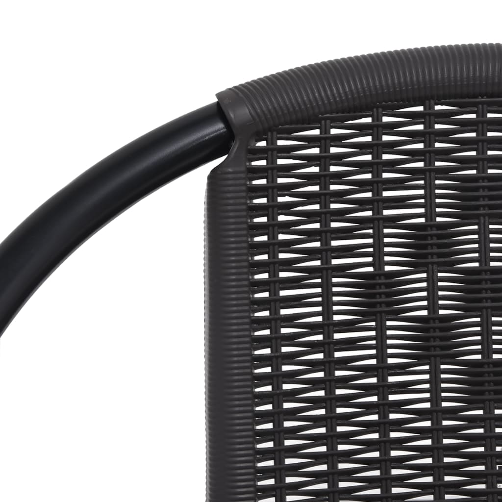havestole 4 stk. 110 kg plastikrattan og stål
