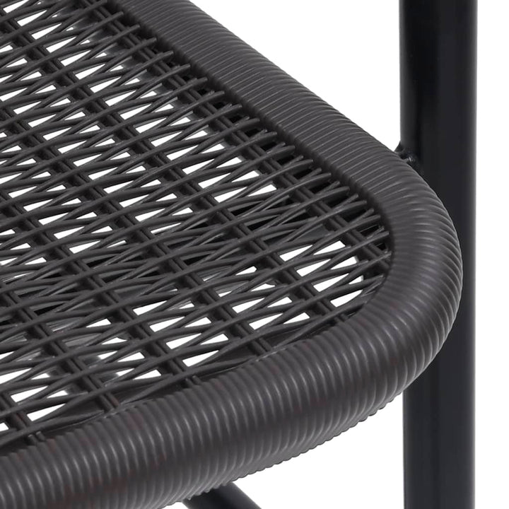 havestole 6 stk. 110 kg plastikrattan og stål