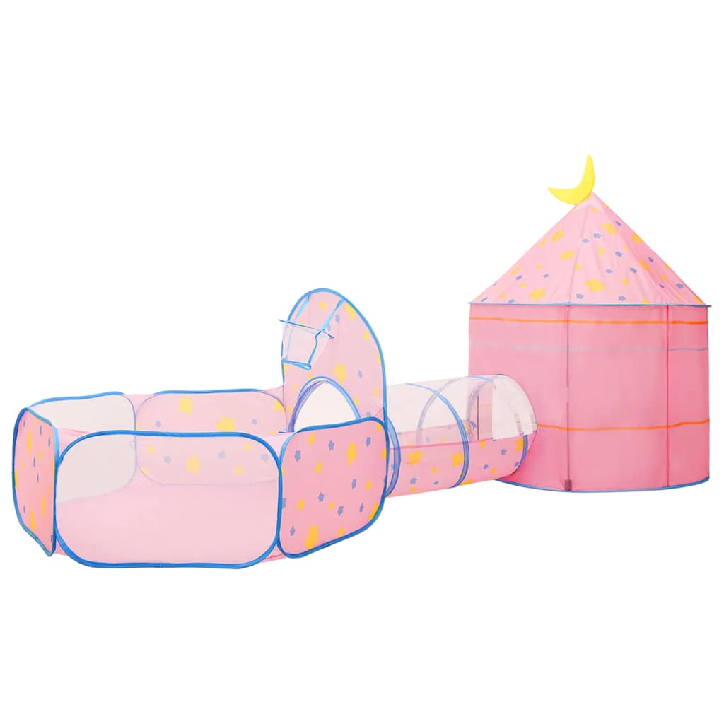 legetelt til børn med 250 bolde 301x120x128 cm pink