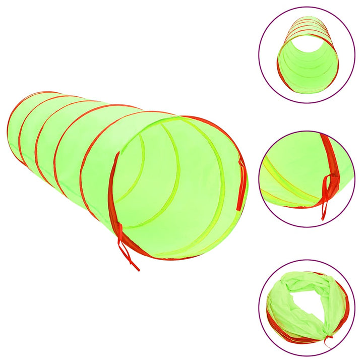 legetunnel til børn 175 cm 250 bolde polyester grøn