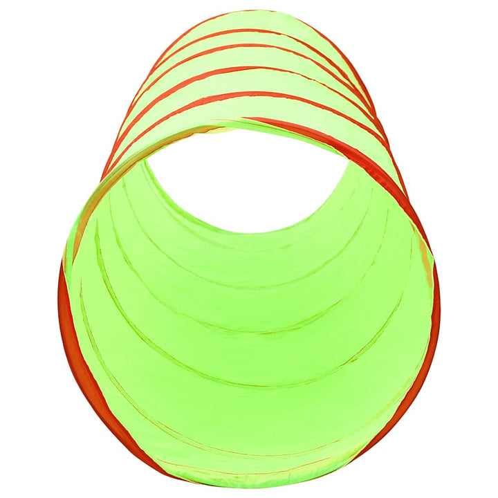 legetunnel til børn 175 cm 250 bolde polyester grøn
