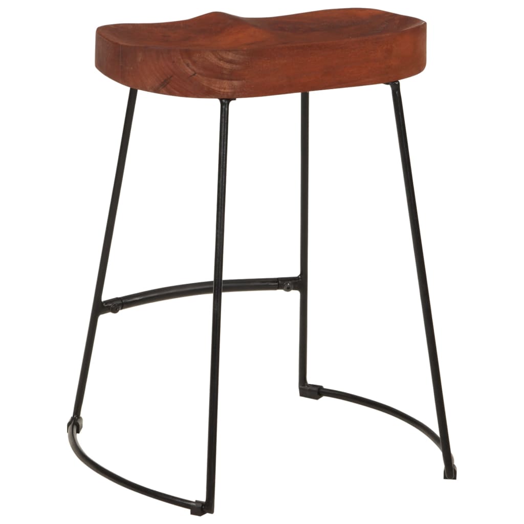 Gavin-barstole 2 stk. 45x38x53 cm massivt mangotræ