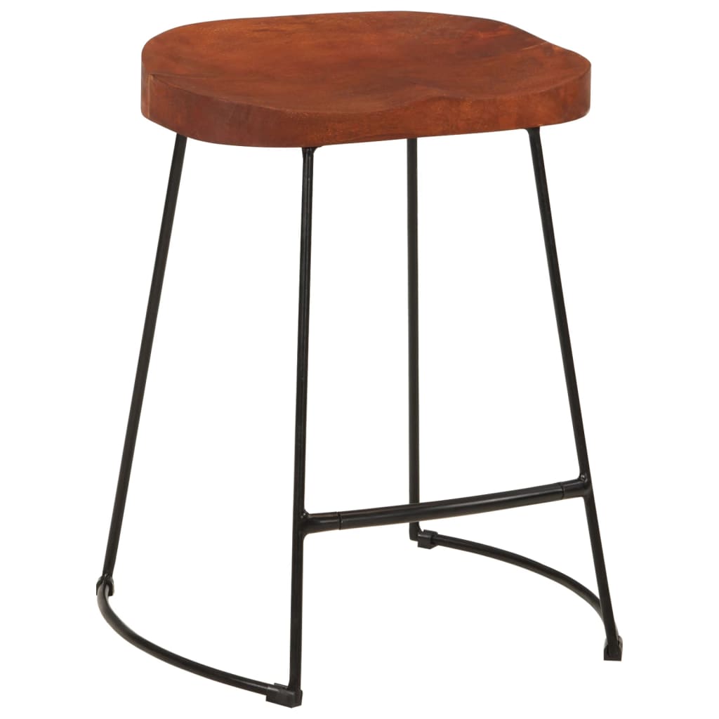 Gavin-barstole 2 stk. 45x38x53 cm massivt mangotræ