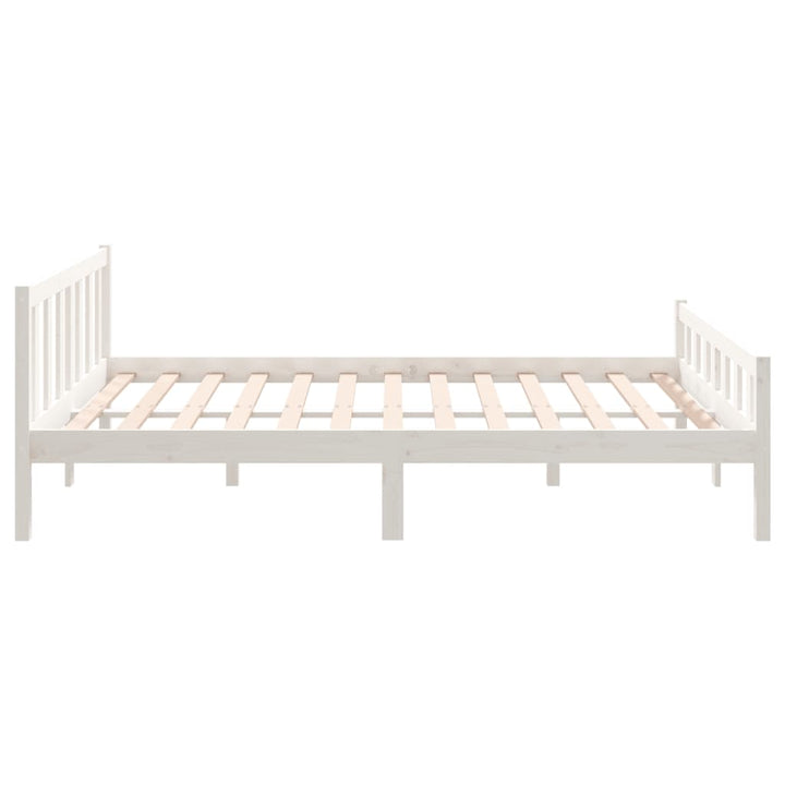 sengeramme 150x200 cm King Size massivt fyrretræ hvid