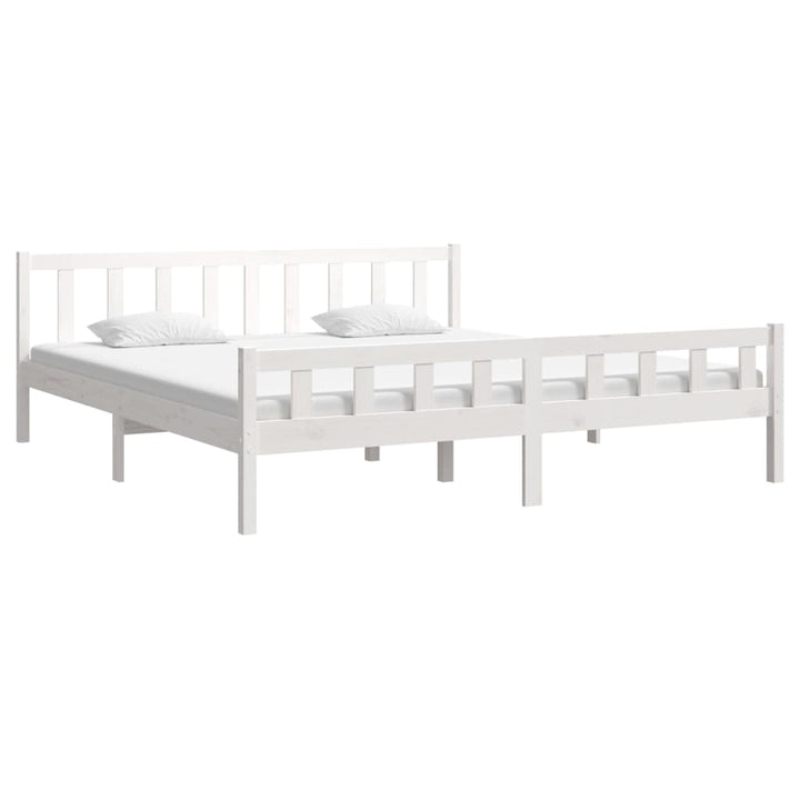 sengeramme 160x200 cm massivt træ hvid