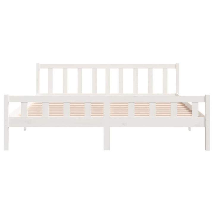 sengeramme 160x200 cm massivt træ hvid