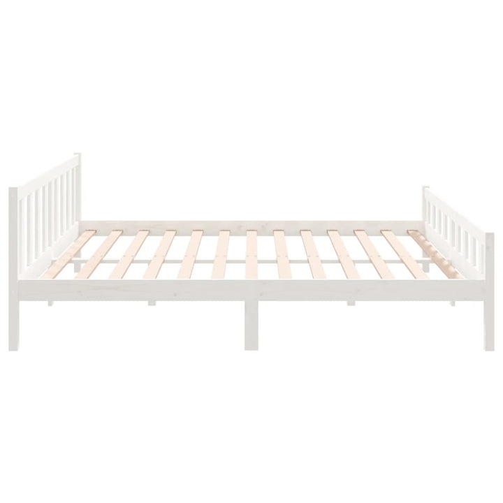 sengeramme 160x200 cm massivt træ hvid