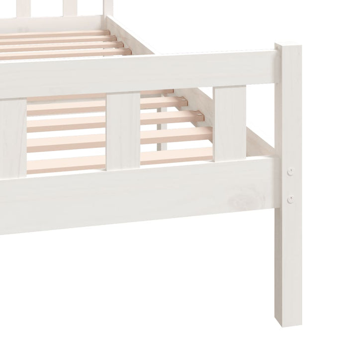 sengeramme 160x200 cm massivt træ hvid