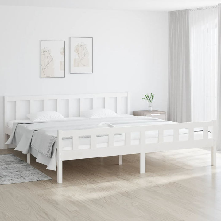 sengeramme 160x200 cm massivt træ hvid
