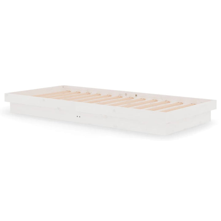 sengeramme 90x200 cm massivt træ hvid