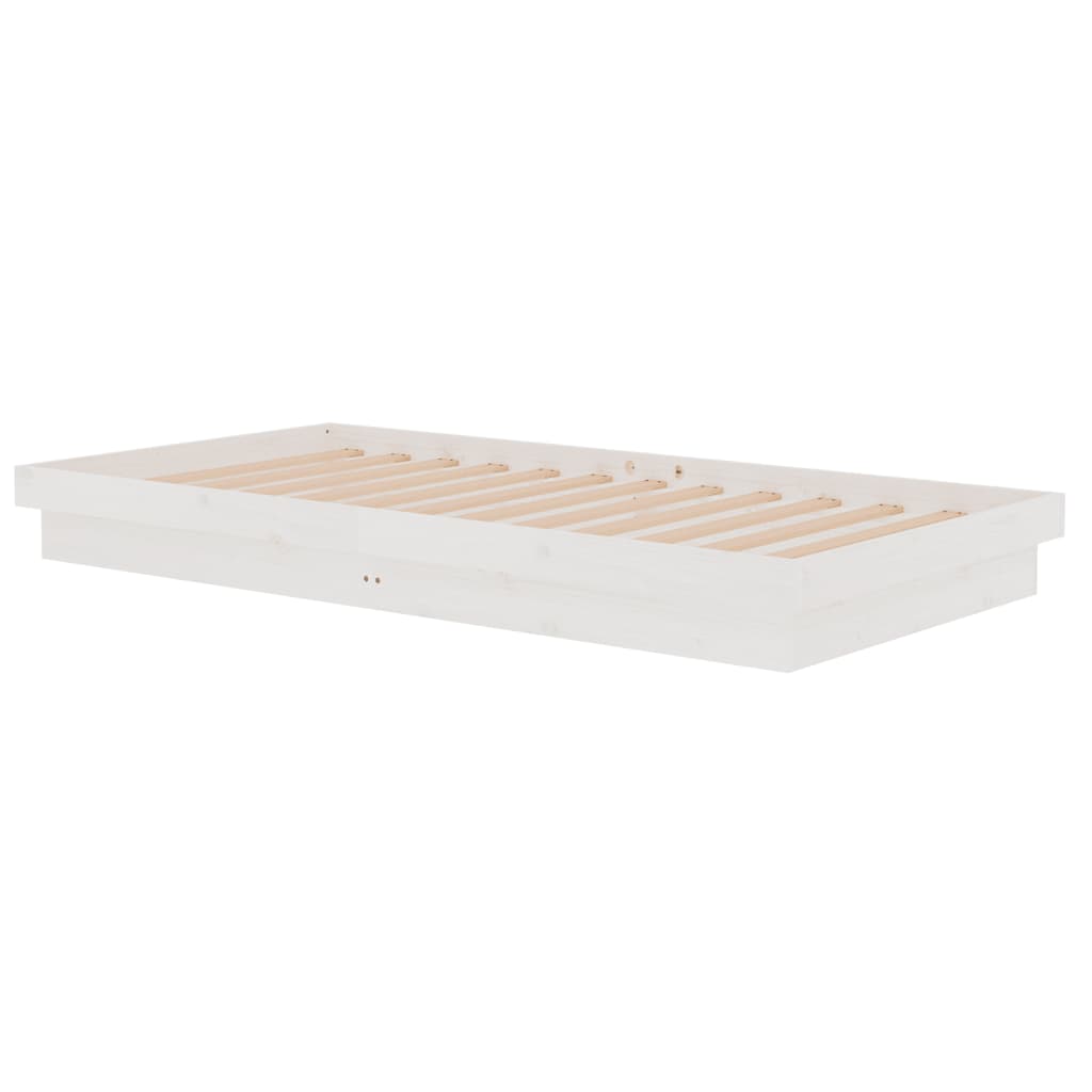 sengeramme 100x200 cm massivt træ hvid