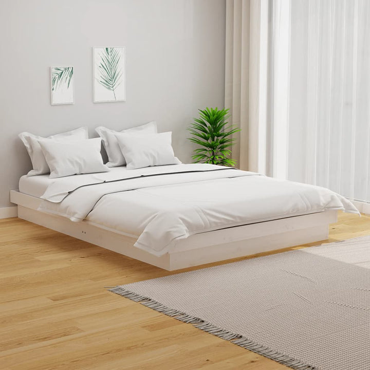 sengeramme 120x200 cm massivt træ hvid