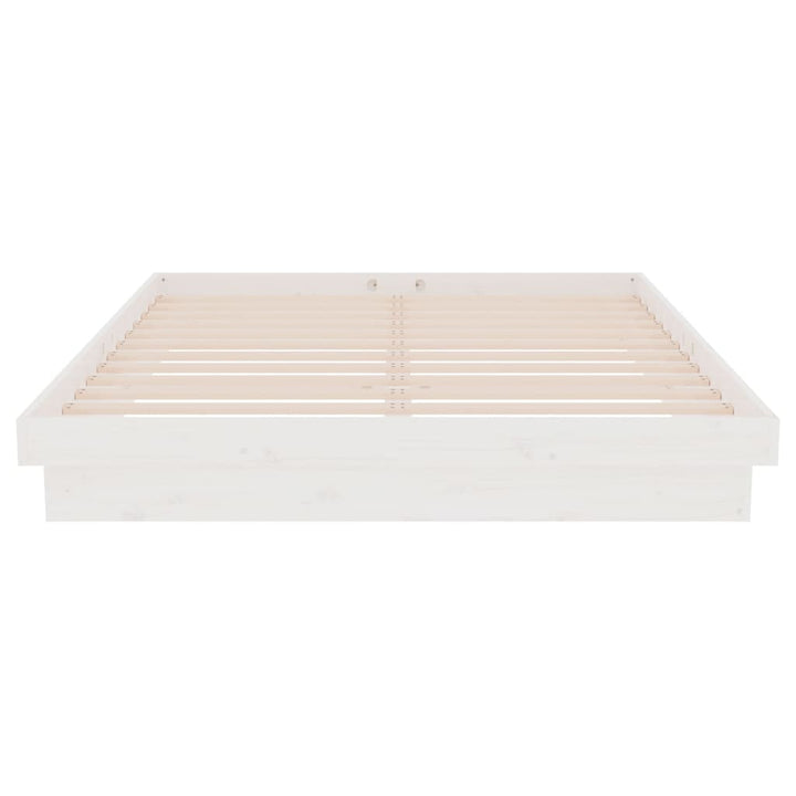 sengeramme 140x200 cm massivt træ hvid