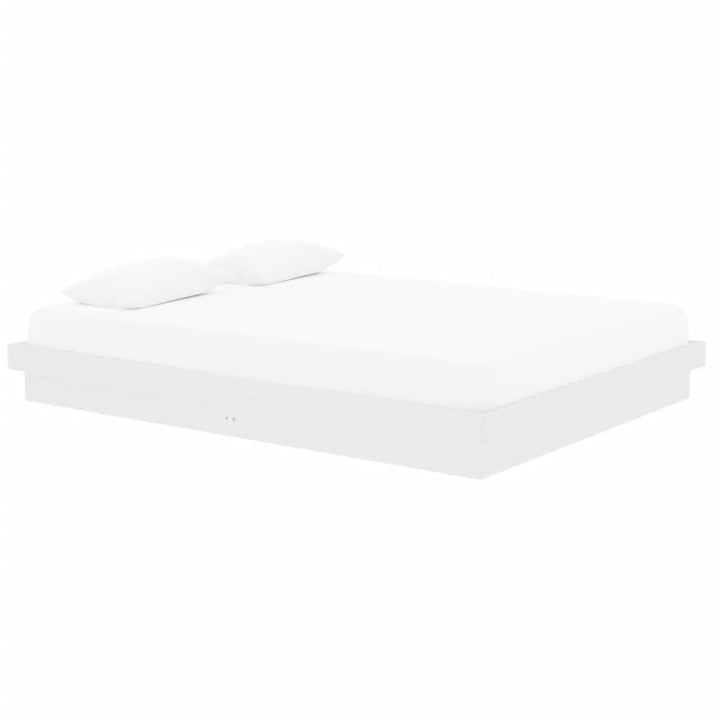 sengeramme 150x200 cm King Size massivt fyrretræ hvid
