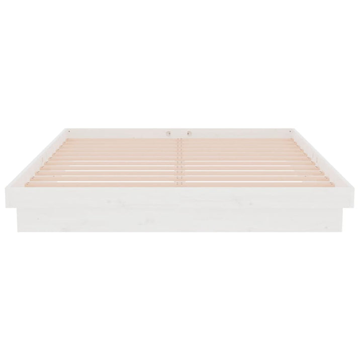 sengeramme 150x200 cm King Size massivt fyrretræ hvid