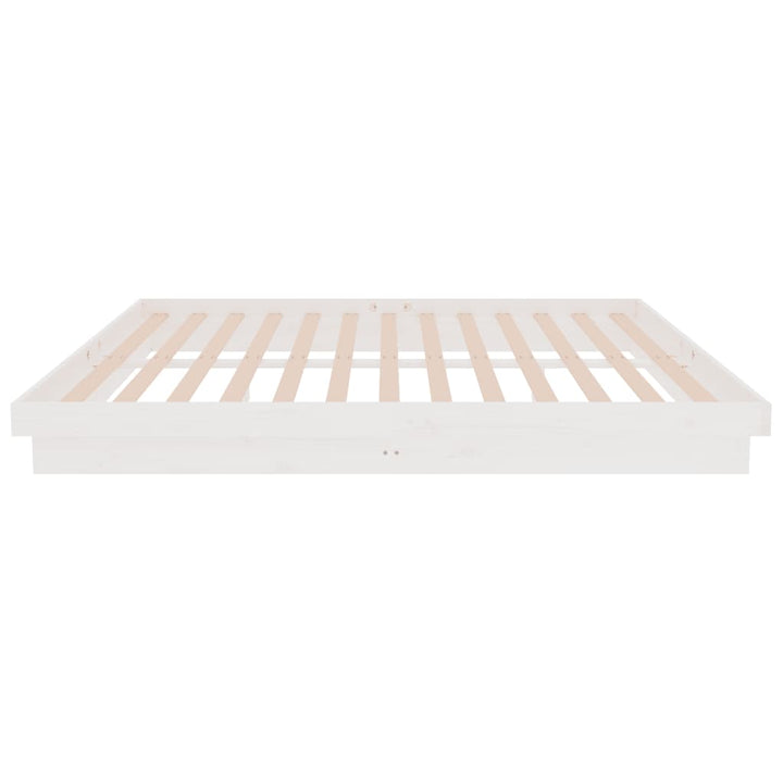 sengeramme 150x200 cm King Size massivt fyrretræ hvid